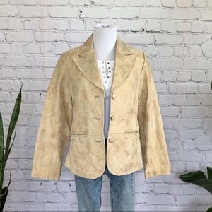 Dialogue Tan Leather Jacket